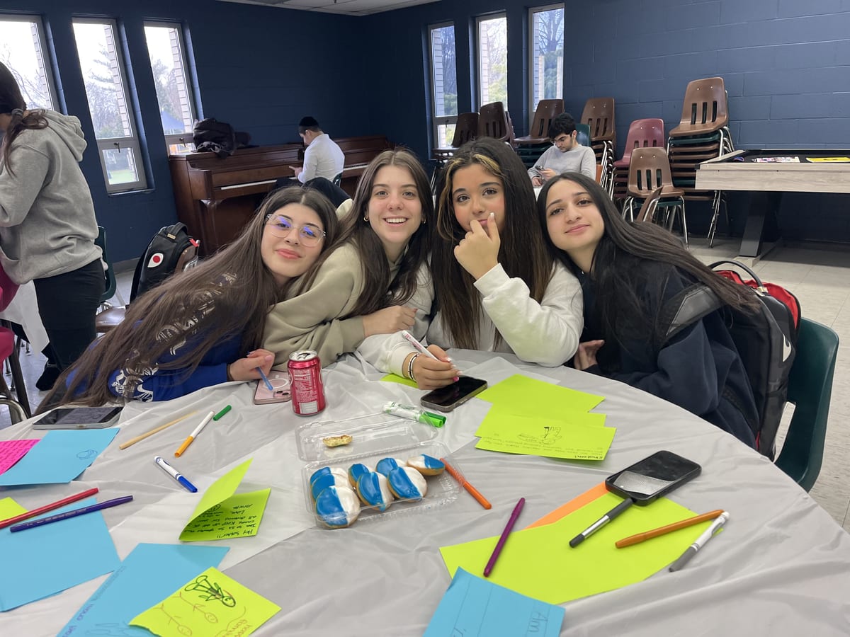 WHHS students at a chessed activity